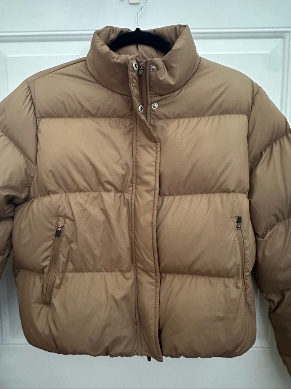 Halara Cropped Puffer Jacket in Taupe size S NWOT - Picture 5 of 12